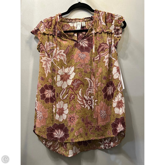 Top Short Sleeve By Joie In Brown & Purple, Size: S