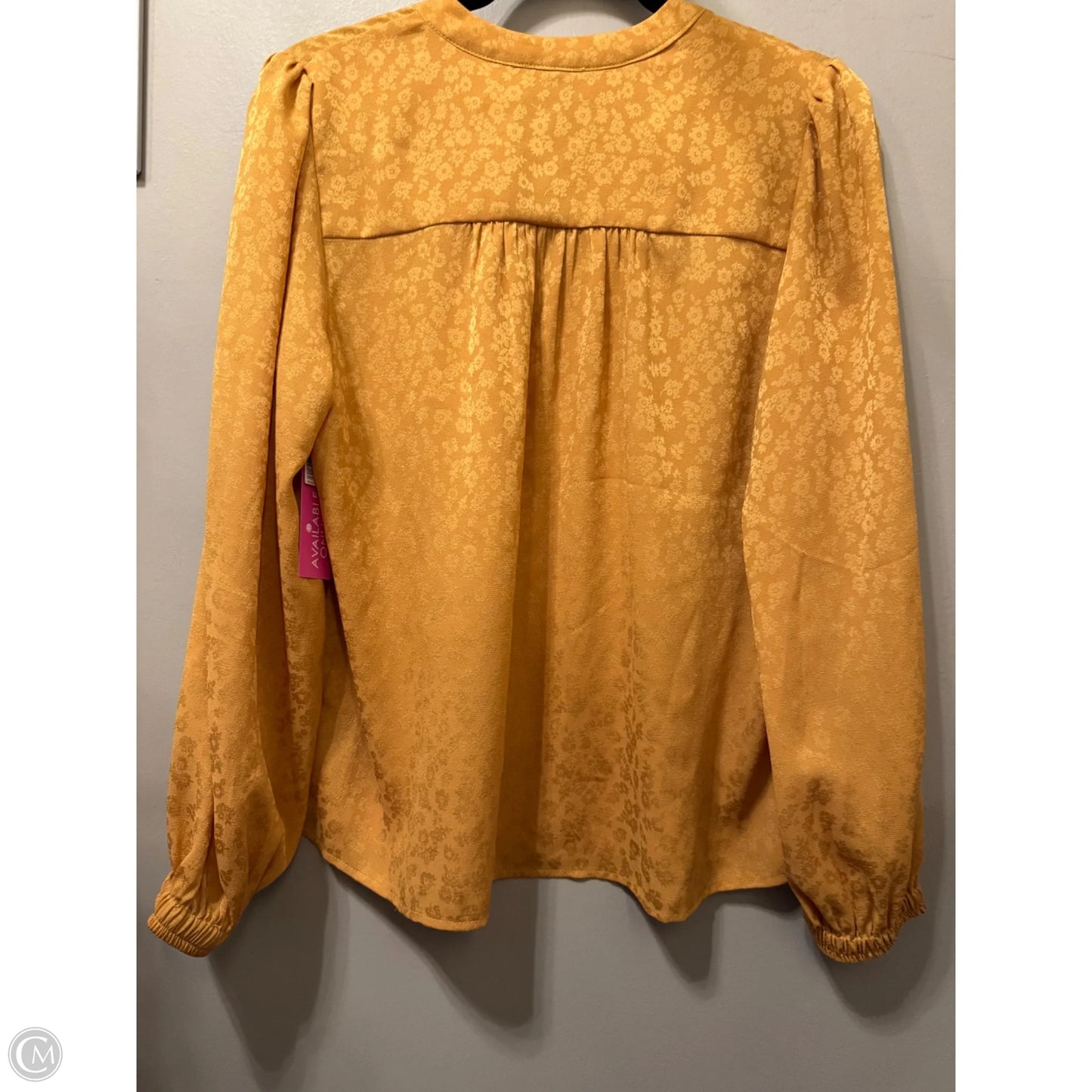 Top Long Sleeve By Current Air In Yellow, Size: S