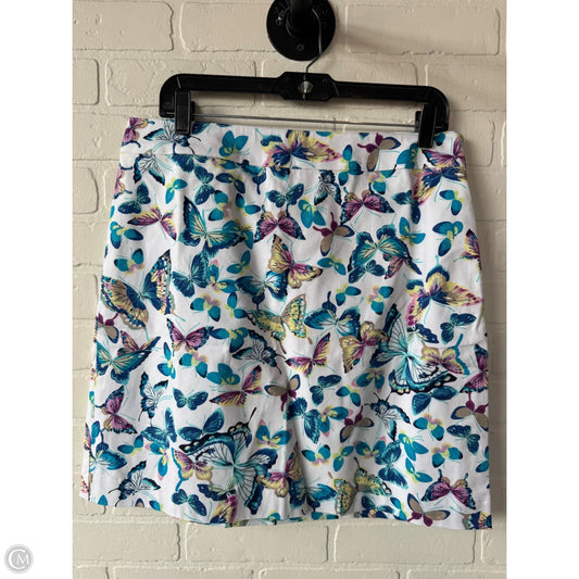 Skirt Mini & Short By Talbots In Blue & White, Size: 10p