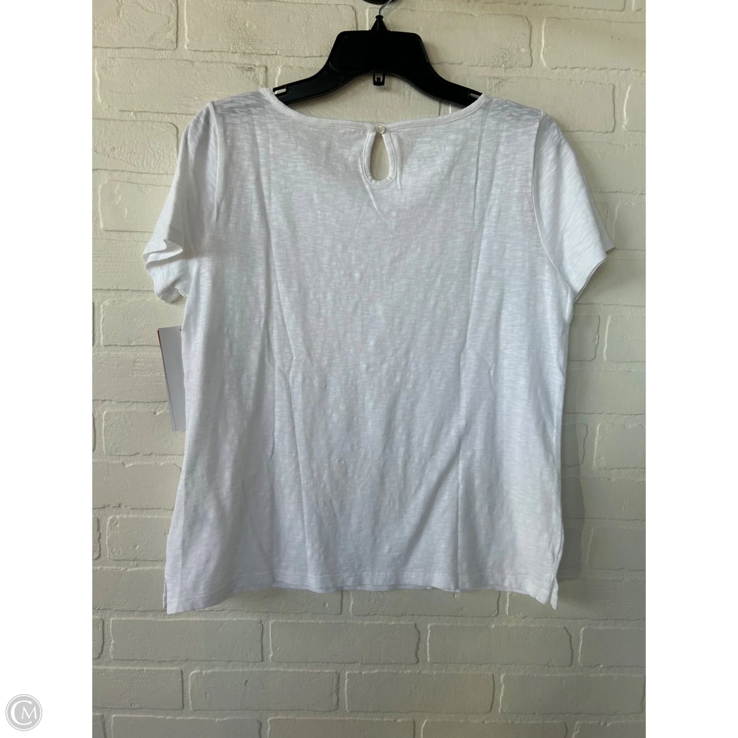 Top Short Sleeve By Talbots In White, Size: Mp