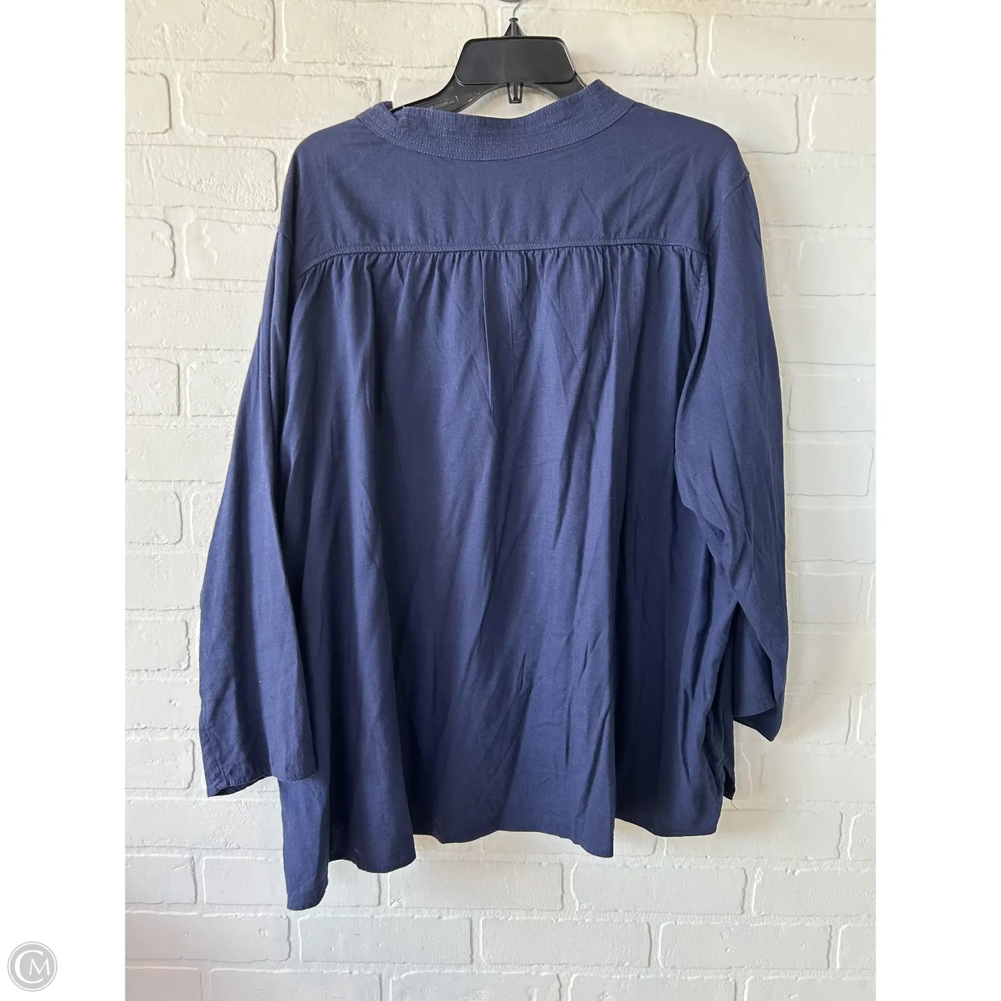 Top Long Sleeve By Old Navy In Blue, Size: Xxl