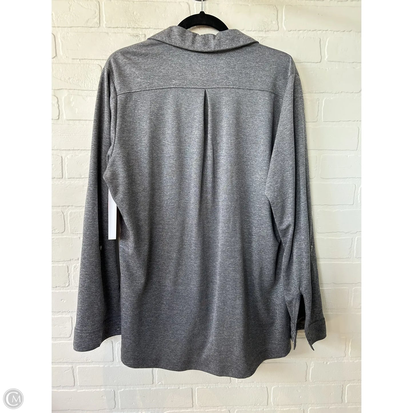 Top Long Sleeve By Eddie Bauer In Grey, Size: 2x