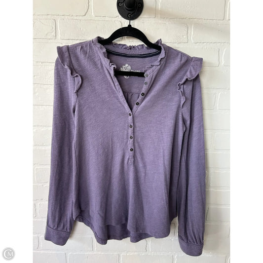 Top Long Sleeve By Pilcro In Purple, Size: Xs