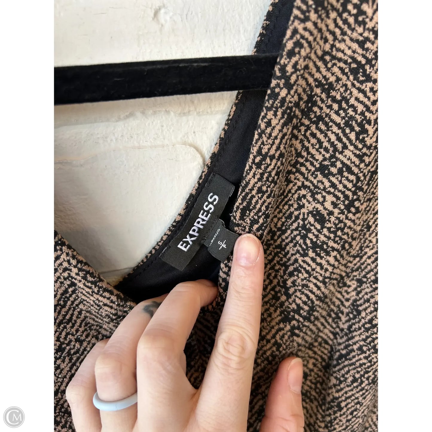 Dress Work By Express In Black & Brown, Size: S