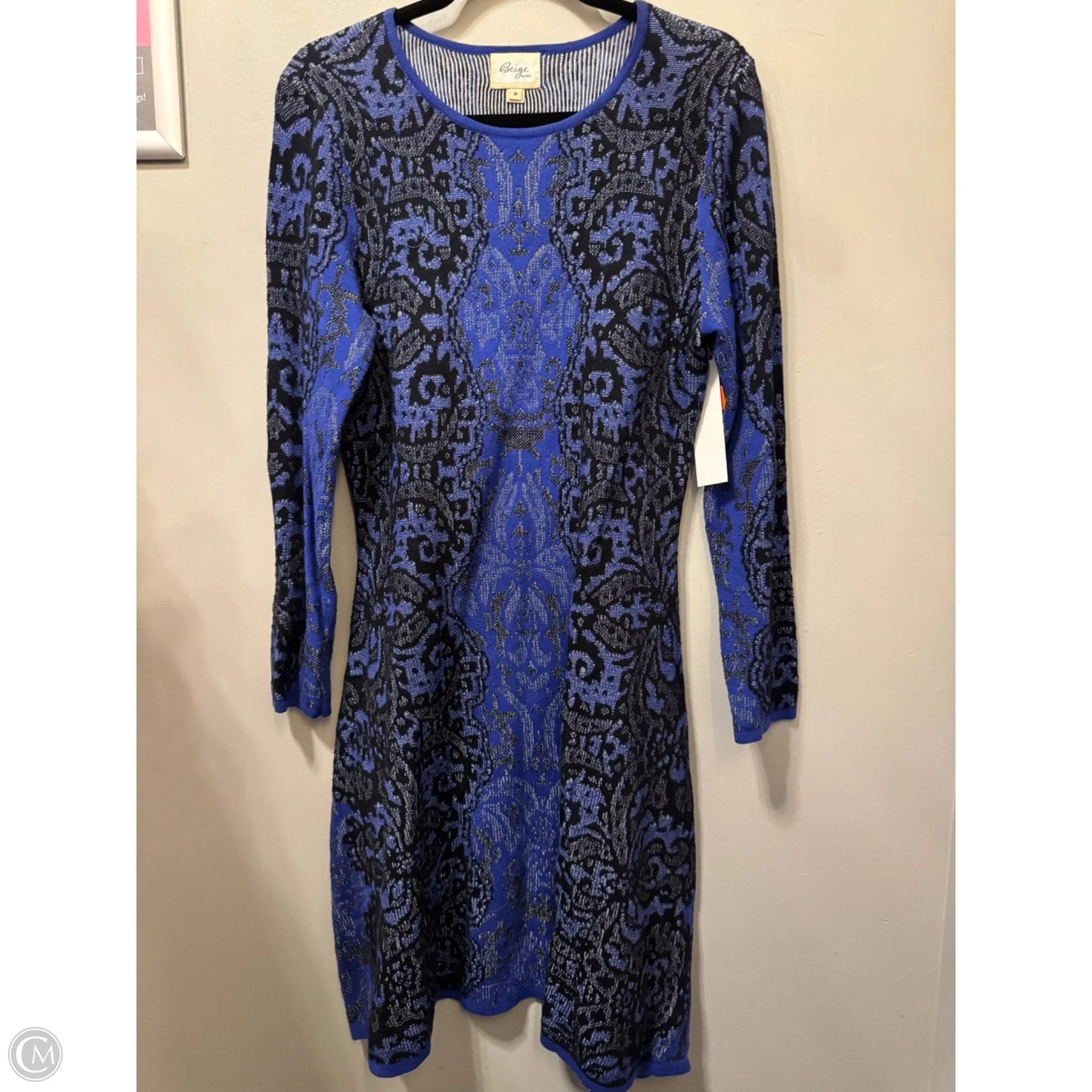 Dress Work By Eci In Black & Blue, Size: M