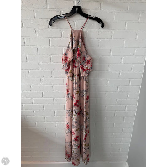 Dress Casual Maxi By Lush In Pink & White, Size: M