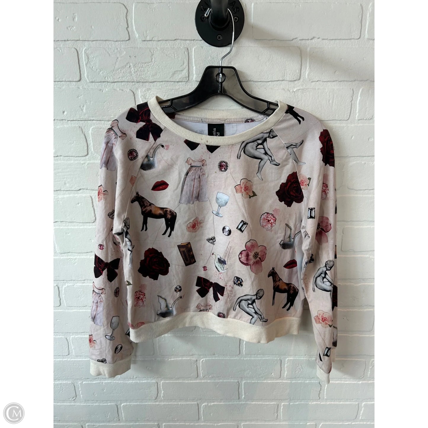 Top Long Sleeve By Clothes Mentor In Tan, Size: M