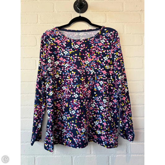 Top Long Sleeve By Talbots In Blue & Pink, Size: 1x