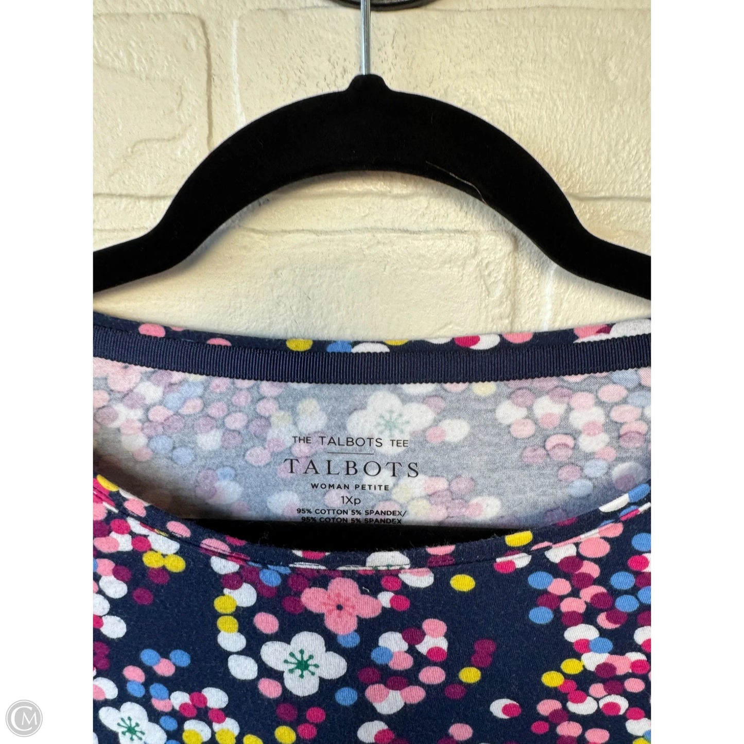 Top Long Sleeve By Talbots In Blue & Pink, Size: 1x