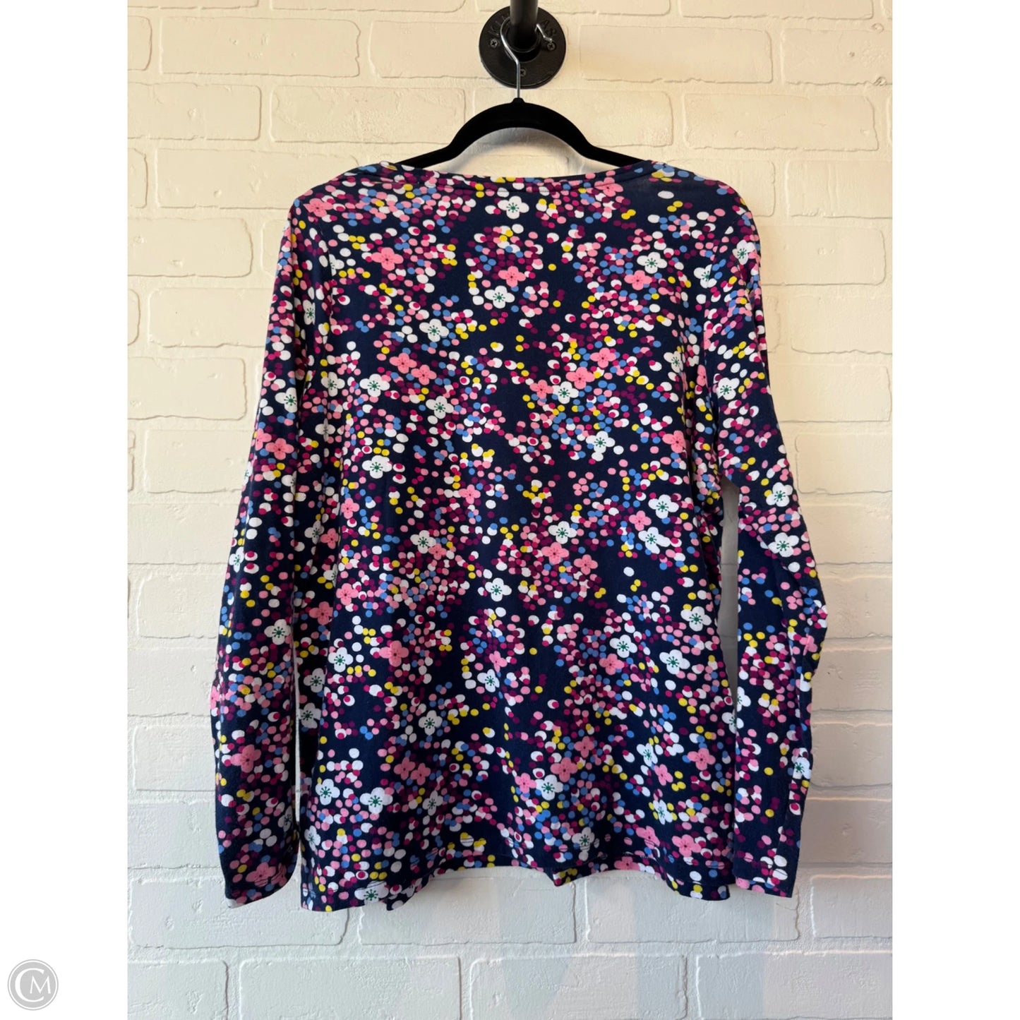 Top Long Sleeve By Talbots In Blue & Pink, Size: 1x