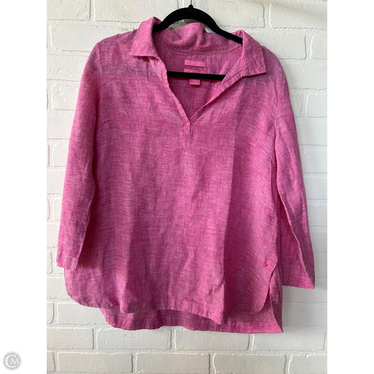 Top Long Sleeve By Isaac Mizrahi In Pink, Size: M