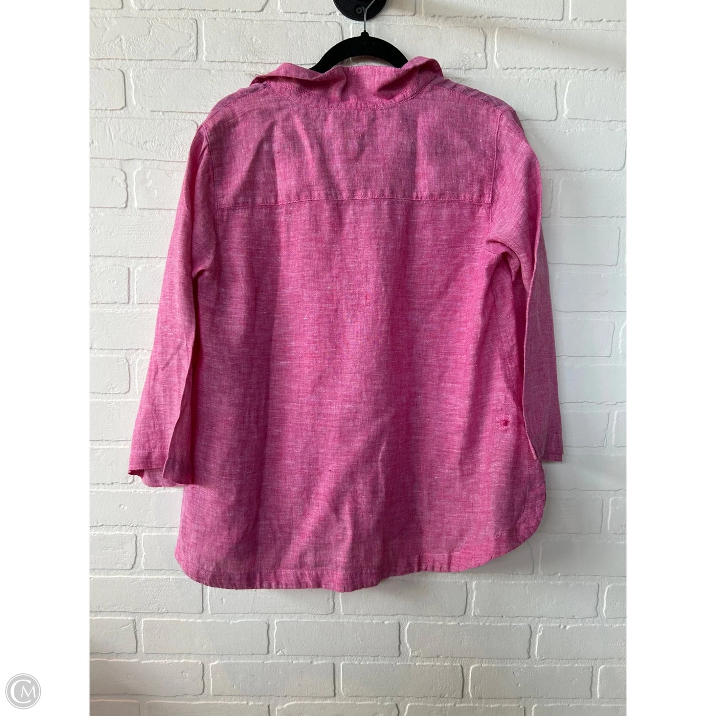 Top Long Sleeve By Isaac Mizrahi In Pink, Size: M