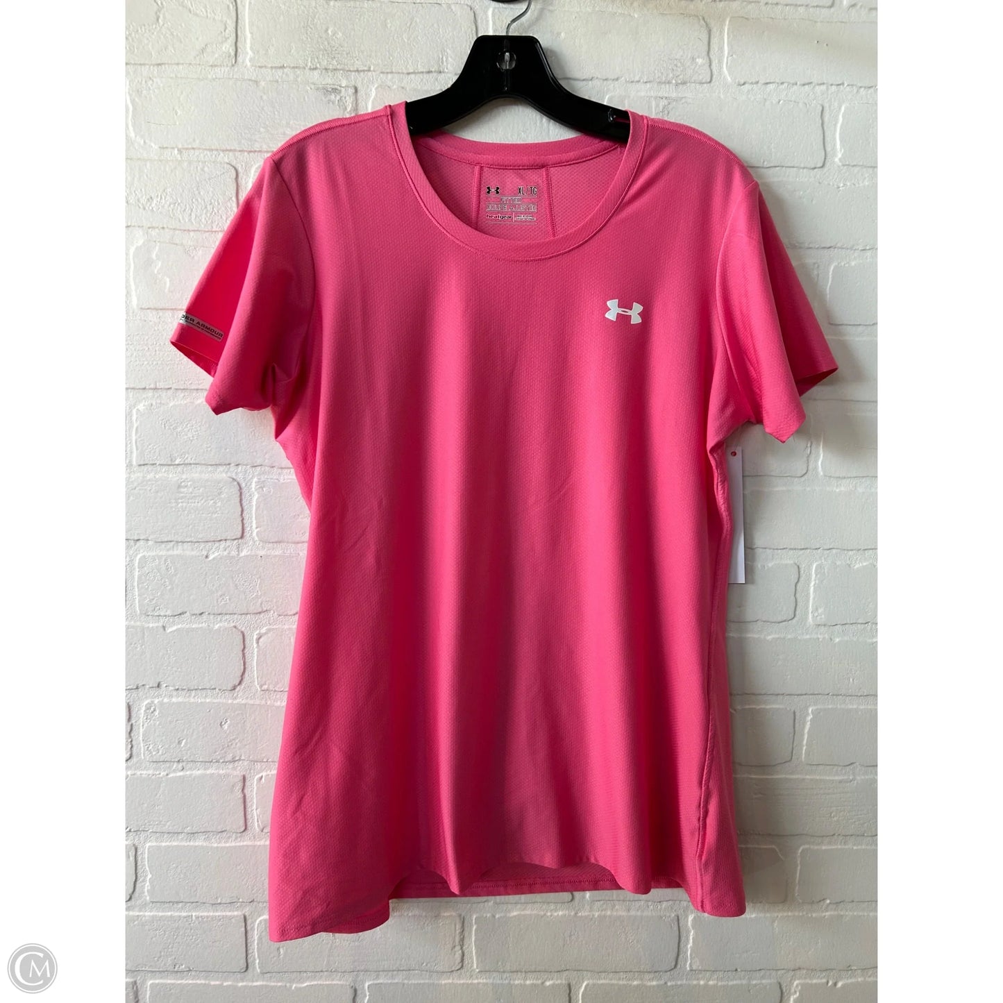 Athletic Top Short Sleeve By Under Armour In Pink, Size: Xl