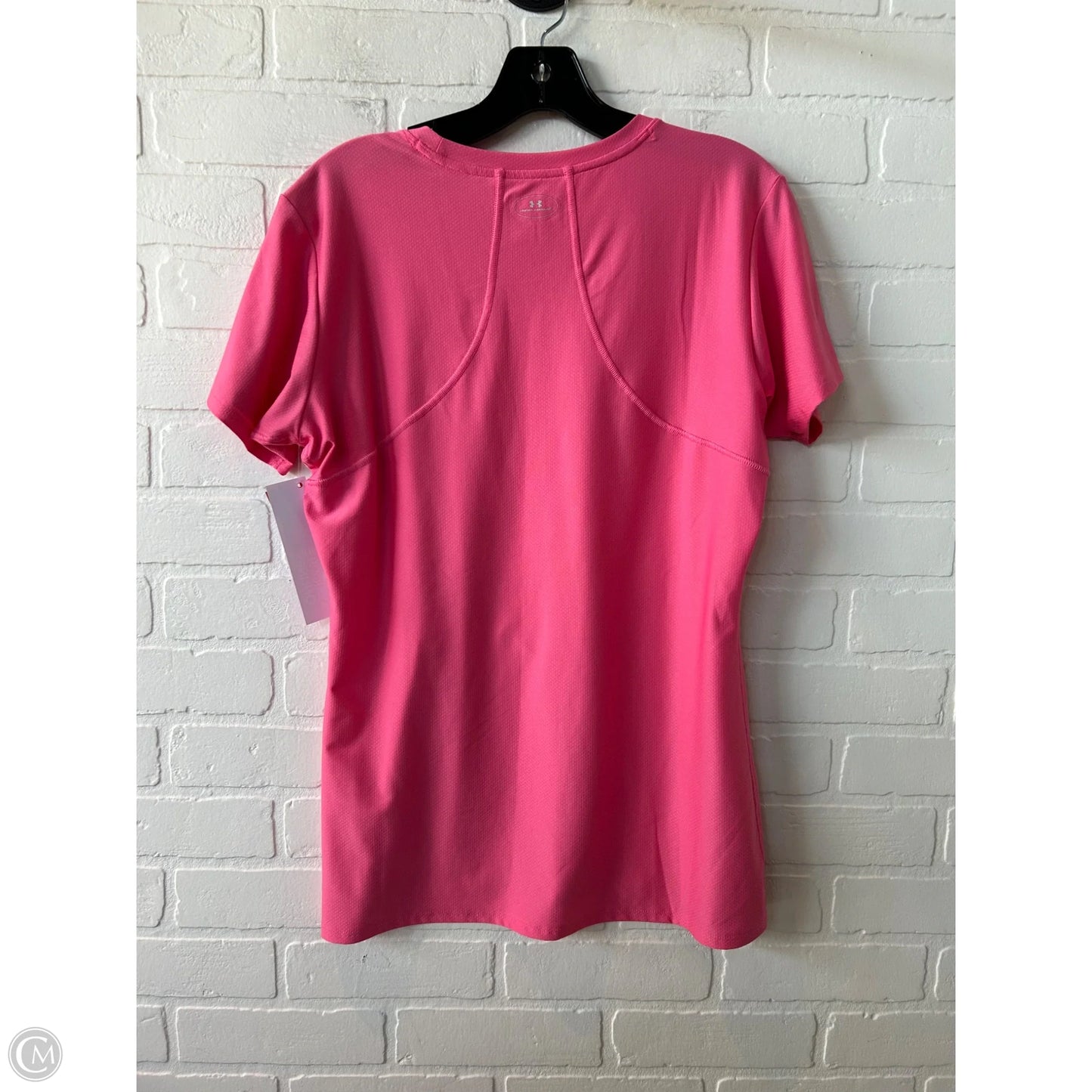 Athletic Top Short Sleeve By Under Armour In Pink, Size: Xl