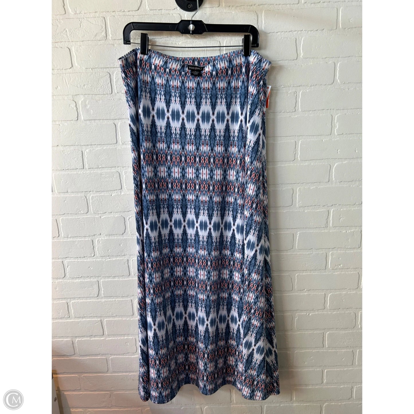 Skirt Maxi By Roz And Ali In Blue & Orange, Size: 16