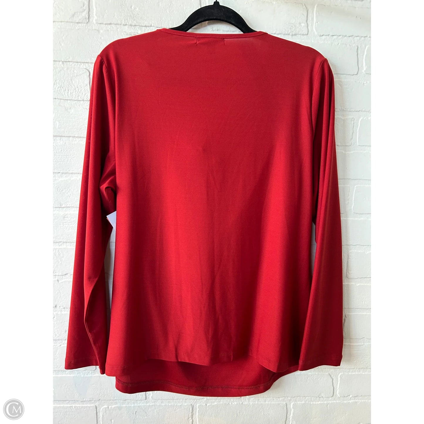 Top Long Sleeve By Roz And Ali In Red, Size: Xl