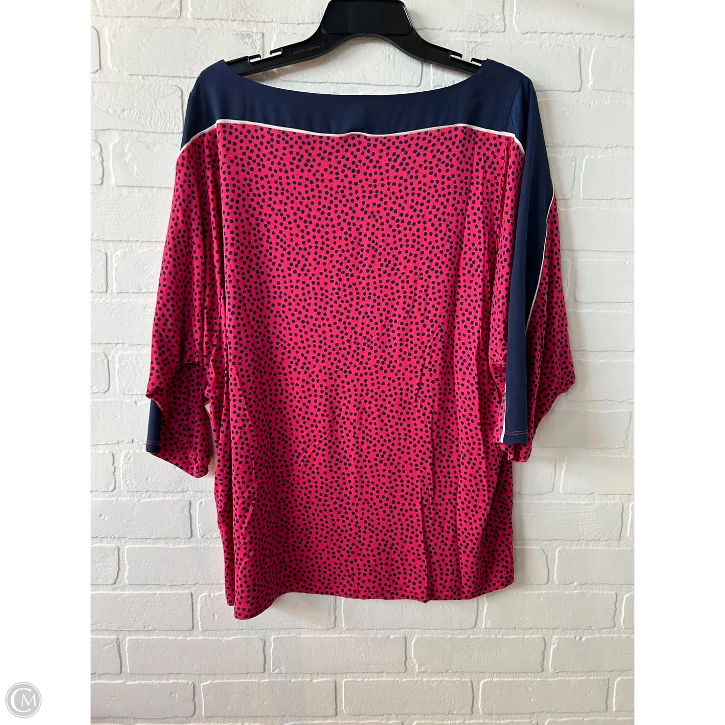 Top Long Sleeve By Ann Taylor In Blue & Pink, Size: Xl