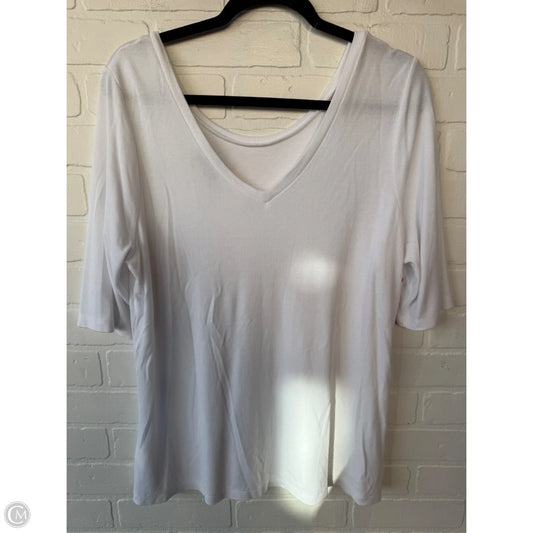 Top Short Sleeve Basic By Liverpool In White, Size: Xl