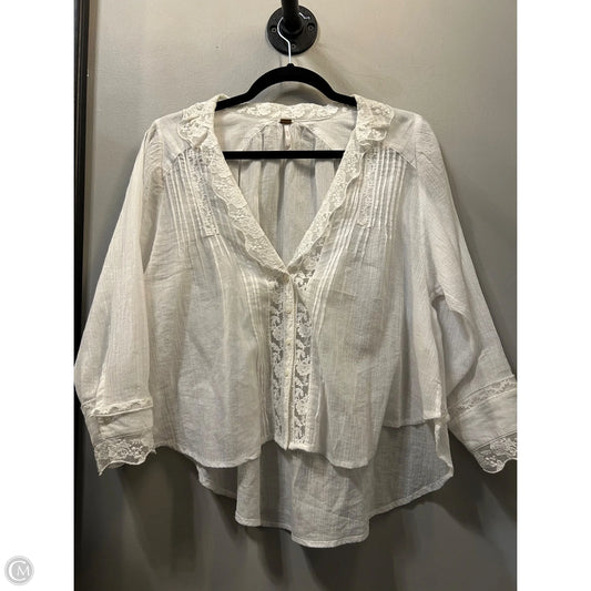 Top Long Sleeve By Free People In White, Size: Xs