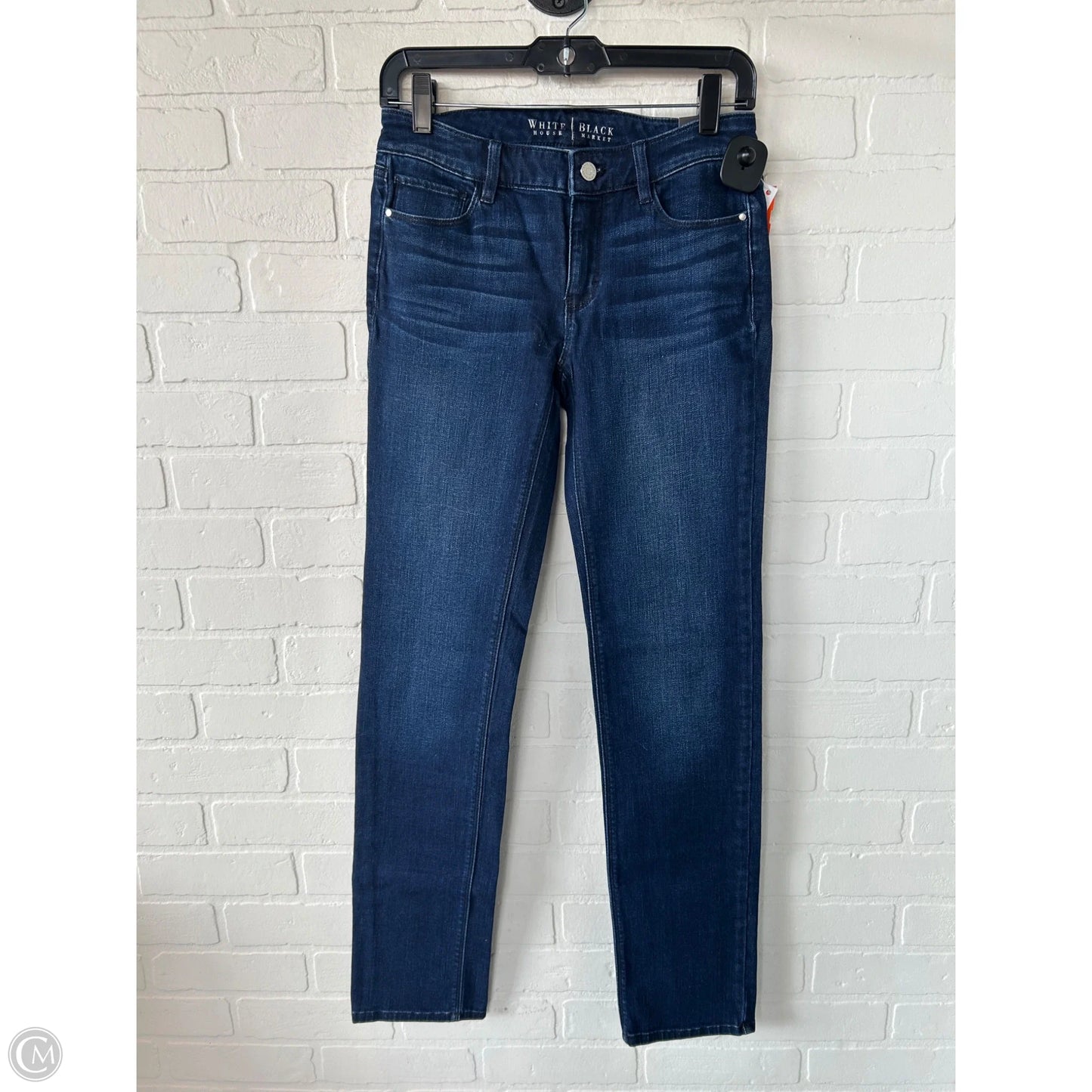 Jeans Straight By White House Black Market In Blue Denim, Size: 0