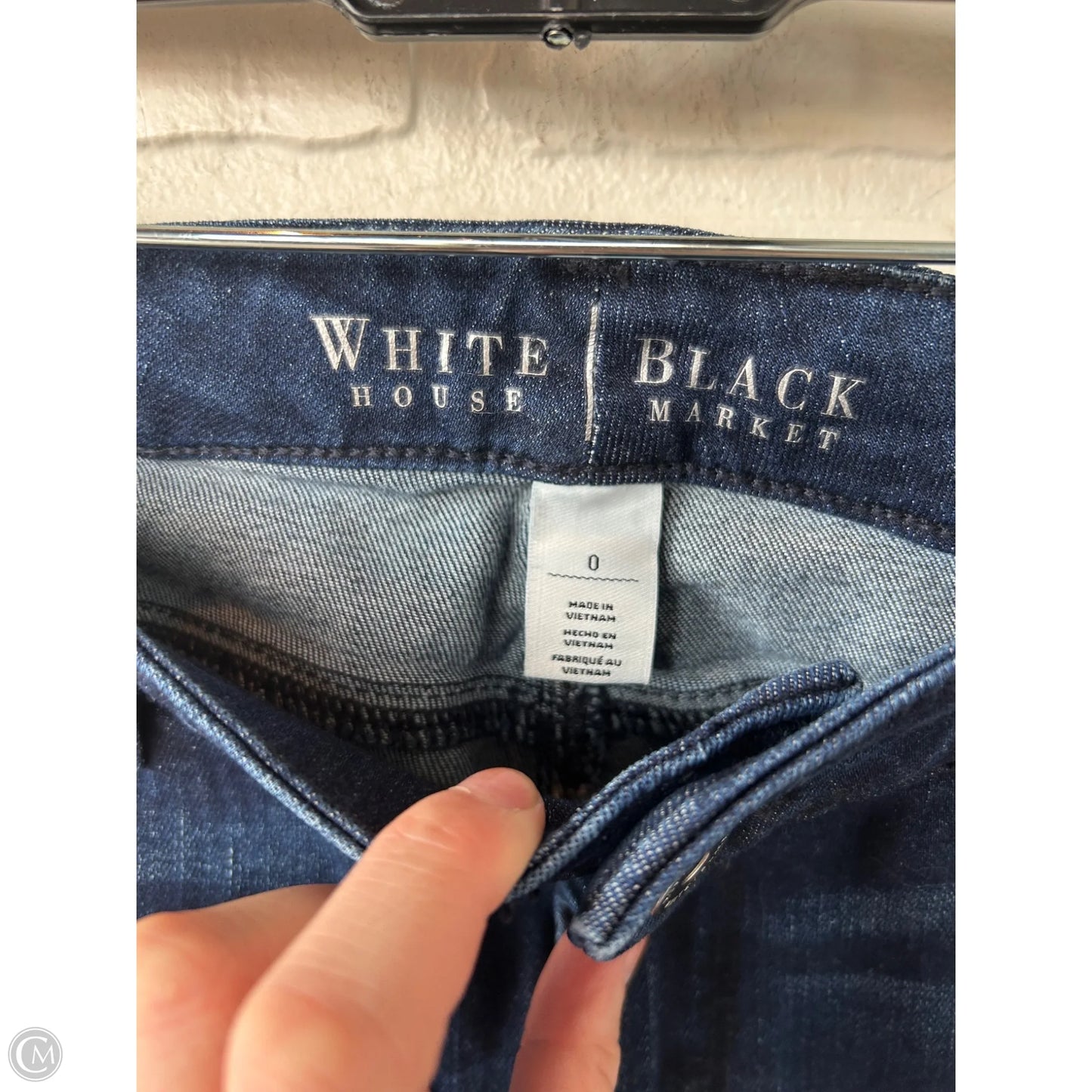 Jeans Straight By White House Black Market In Blue Denim, Size: 0