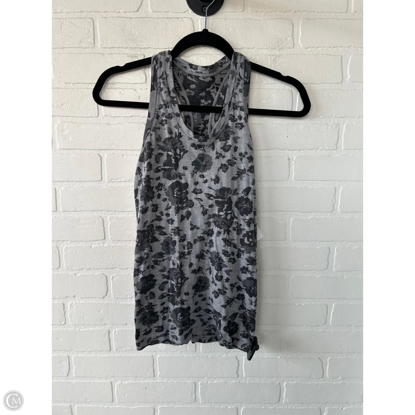 Athletic Tank Top By Lululemon In Black & Grey, Size: Xs