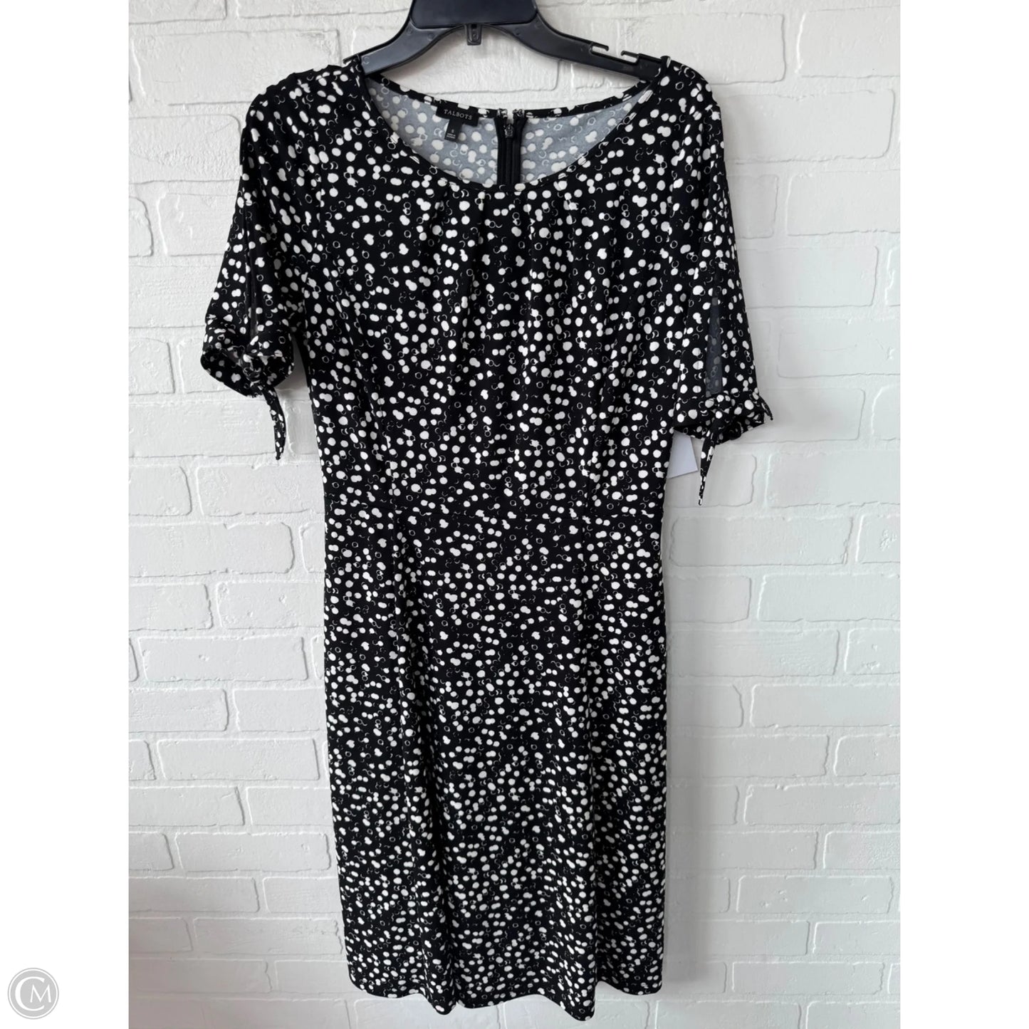 Dress Casual Midi By Talbots In Black & White, Size: S