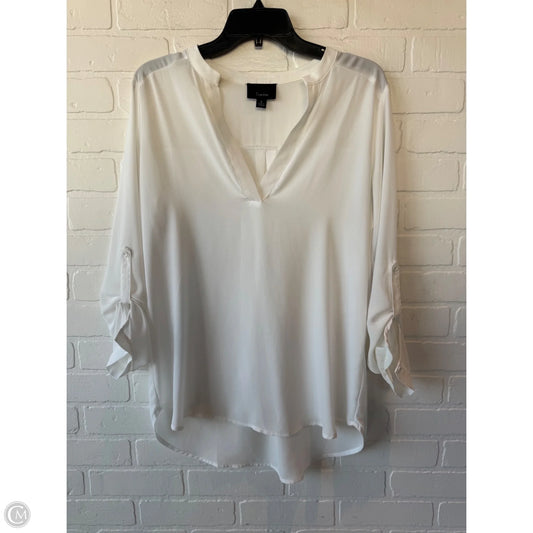 Top Long Sleeve By Lumiere In White, Size: S