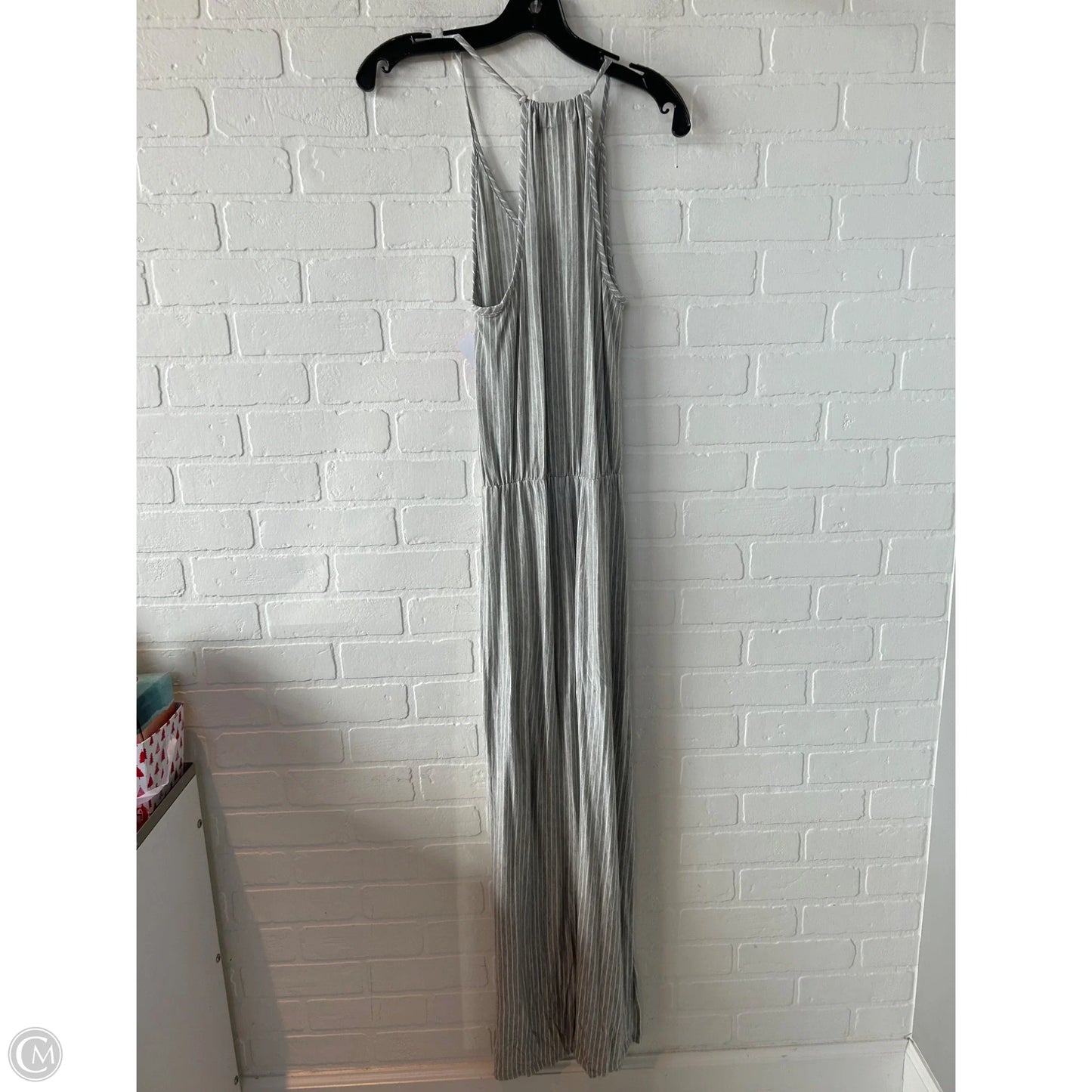 Dress Casual Maxi By olivia rae In Grey & White, Size: M