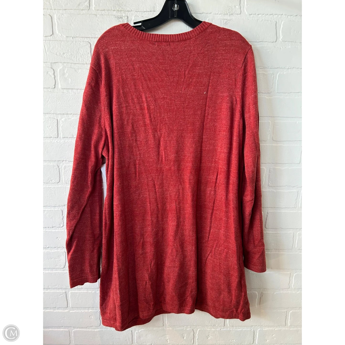 Sweater Cardigan By Eddie Bauer In Red, Size: 2x