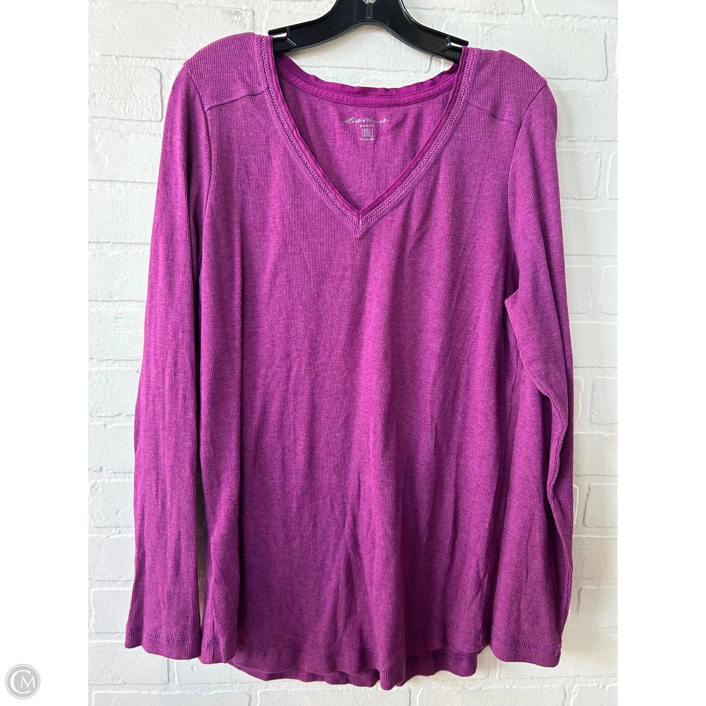 Top Long Sleeve By Eddie Bauer In Purple, Size: Xxl