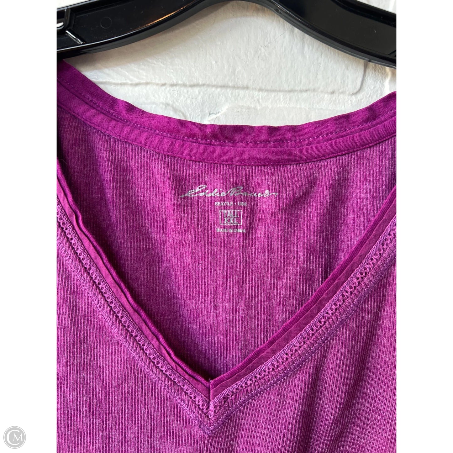 Top Long Sleeve By Eddie Bauer In Purple, Size: Xxl