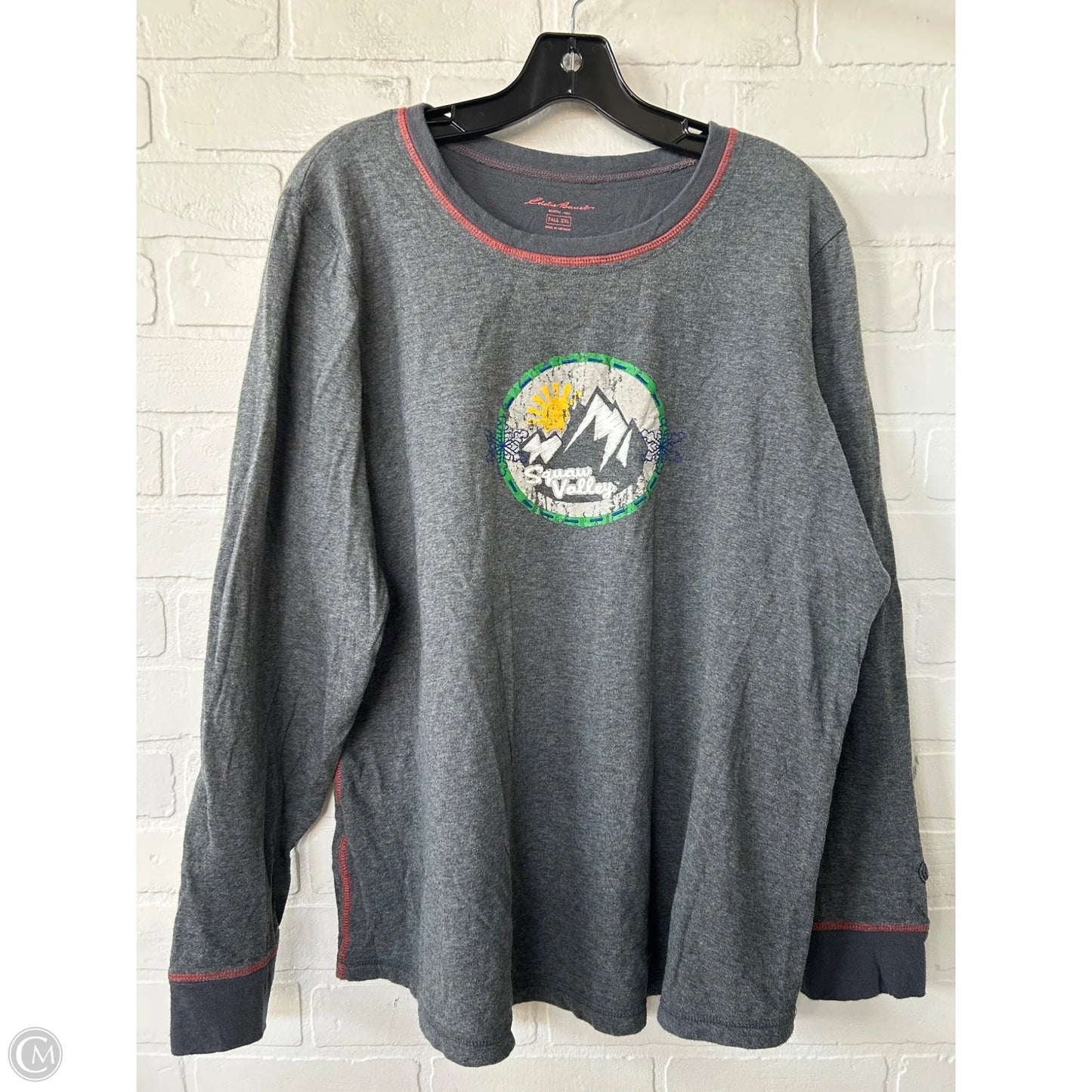 Top Long Sleeve By Eddie Bauer In Grey, Size: 2x