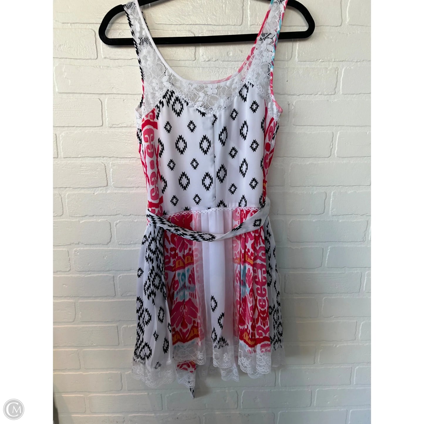 Dress Casual Short By Bebe In Pink & White, Size: Xs