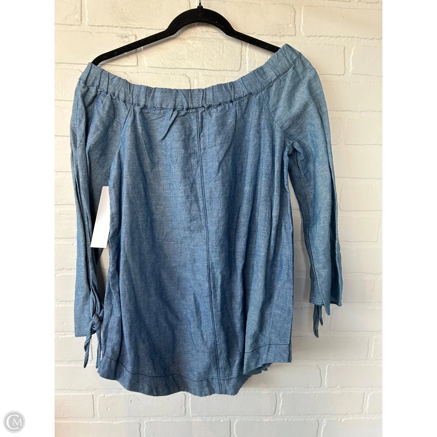 Top Long Sleeve By Free People In Blue Denim, Size: Xs