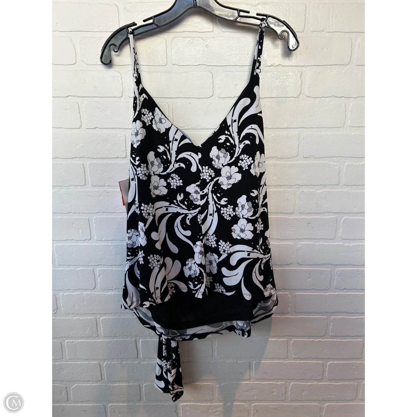 Top Sleeveless By Inc In Black & White, Size: 1x