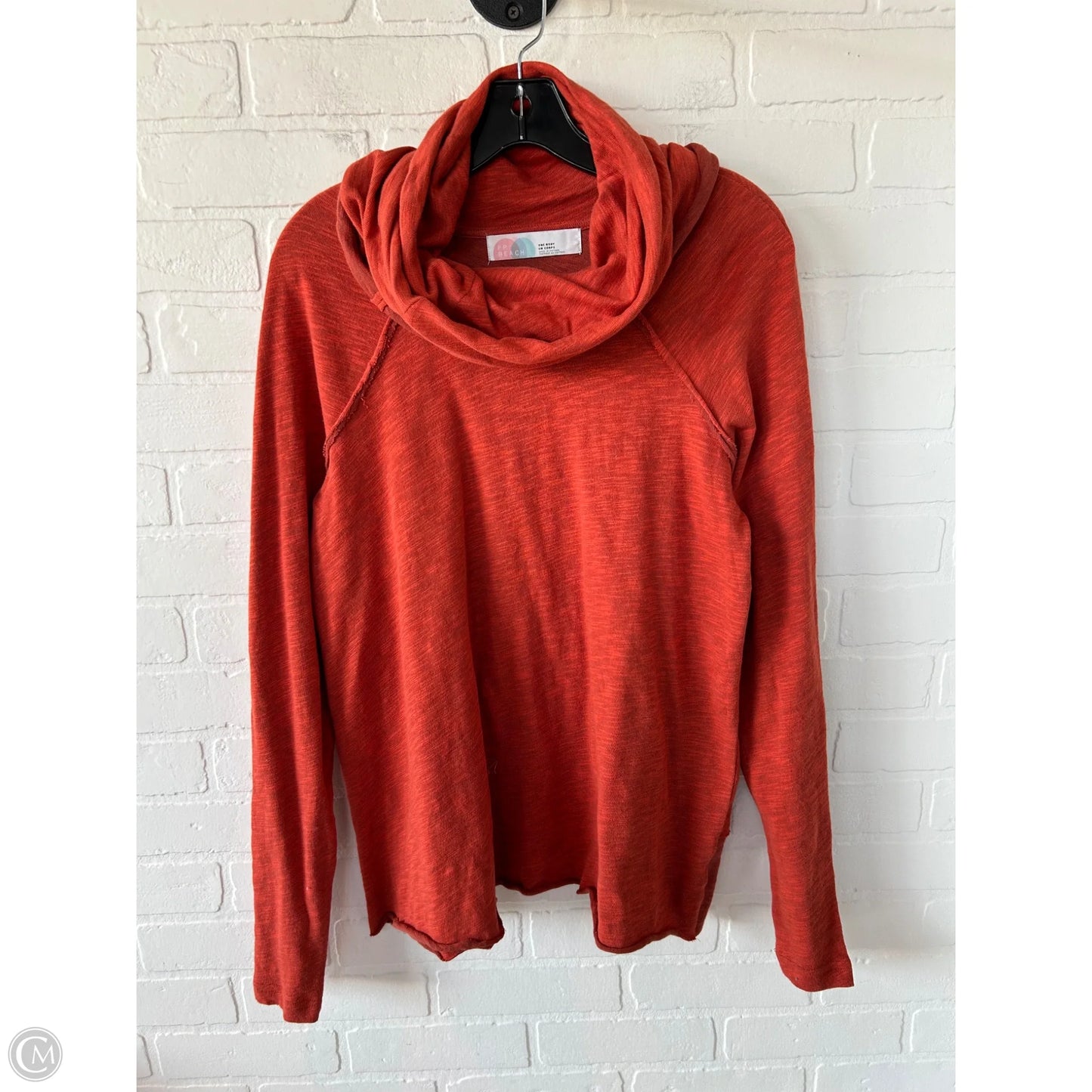 Top Long Sleeve By Free People In Orange, Size: Osfm