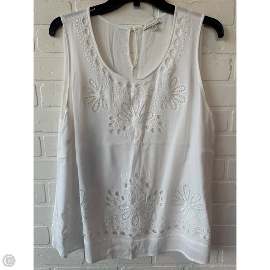 Top Sleeveless By Clothes Mentor In White, Size: 1x