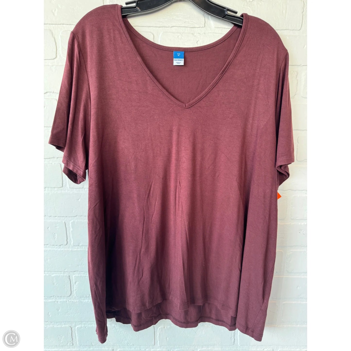 Top Short Sleeve Basic By Old Navy In Brown, Size: Xl