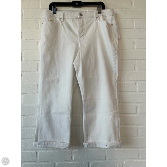 Capris By Nine West In White Denim, Size: 14