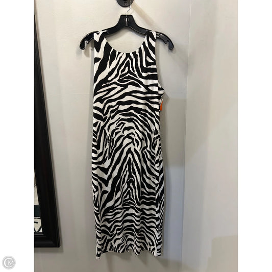 Dress Casual Midi By White House Black Market In Black & White, Size: M