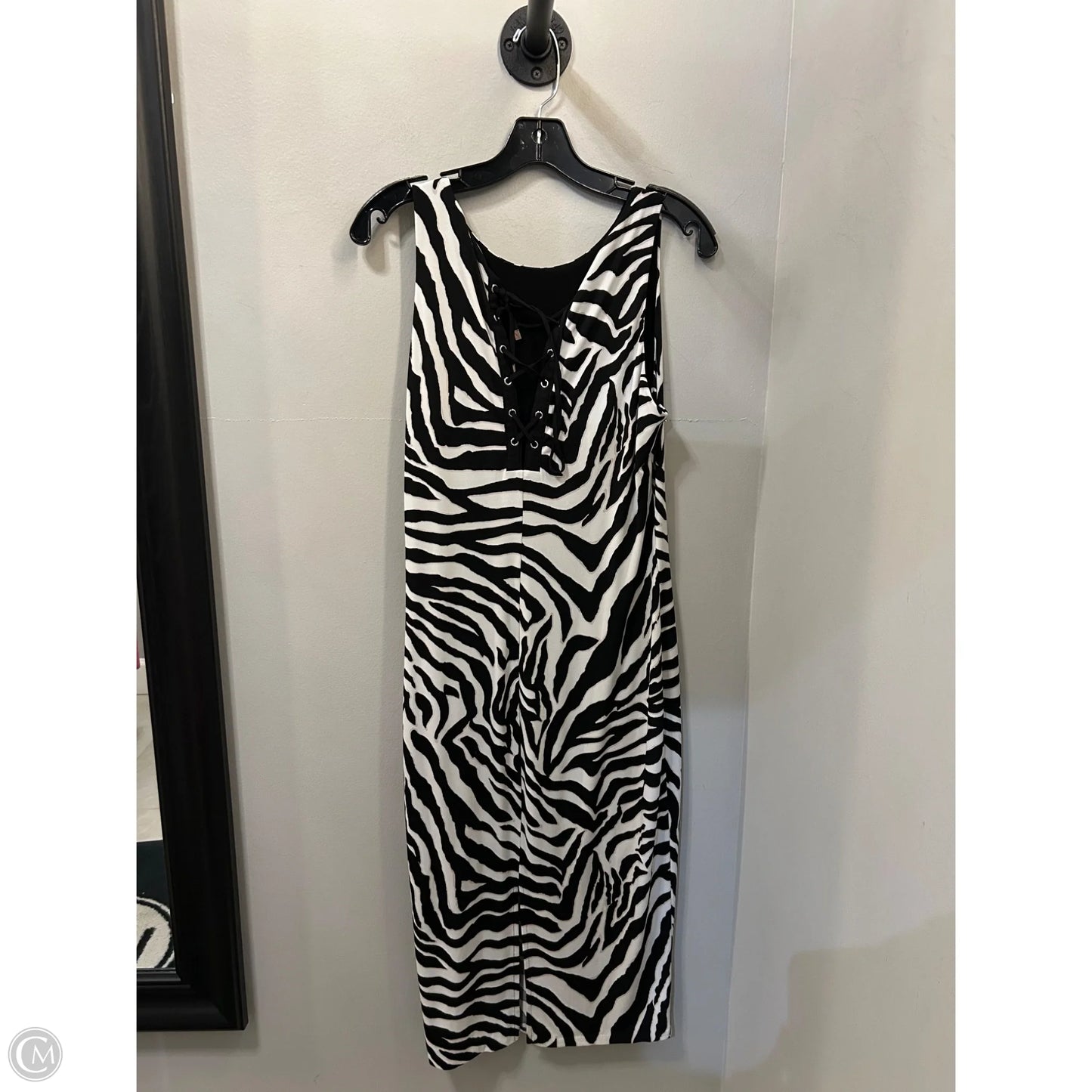 Dress Casual Midi By White House Black Market In Black & White, Size: M