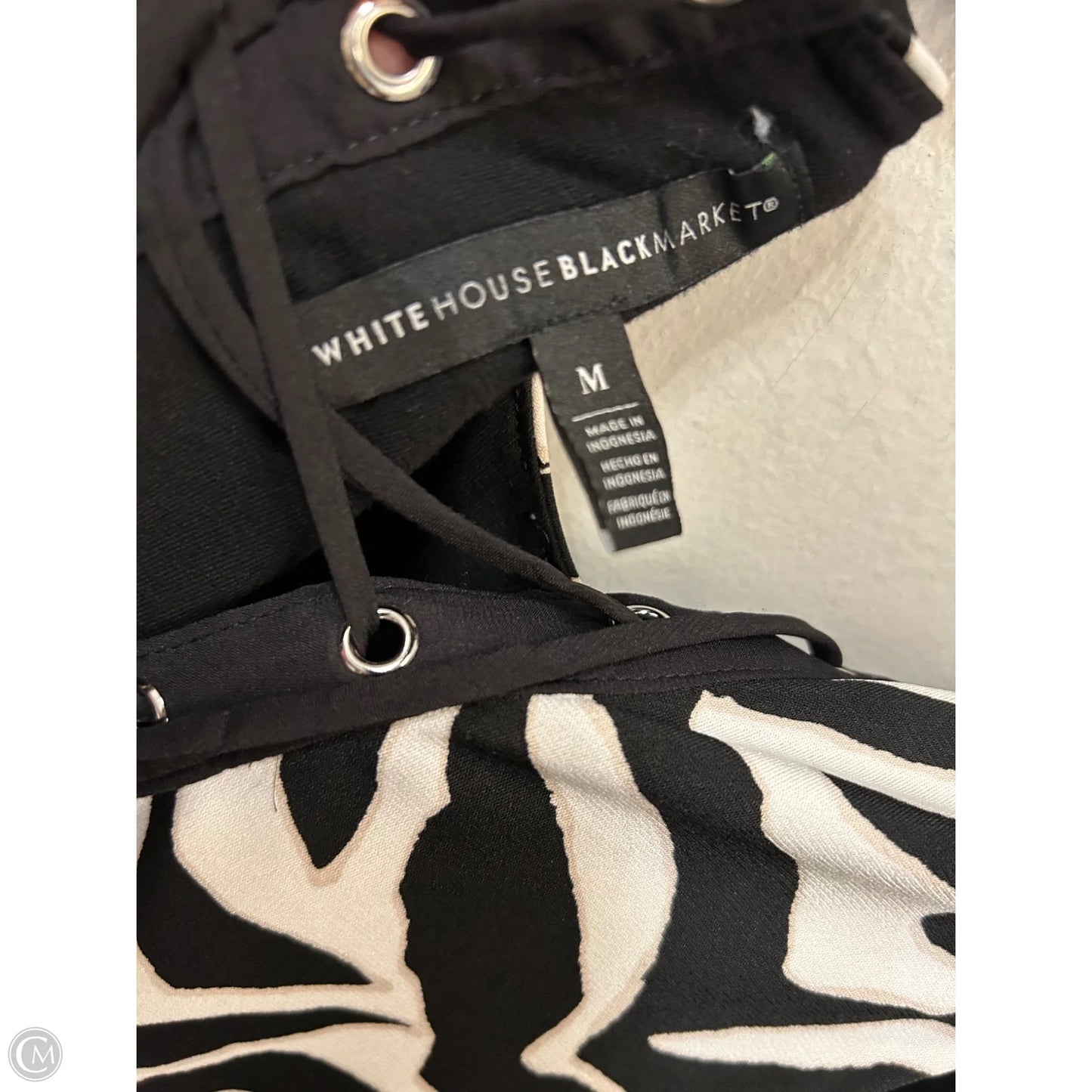 Dress Casual Midi By White House Black Market In Black & White, Size: M