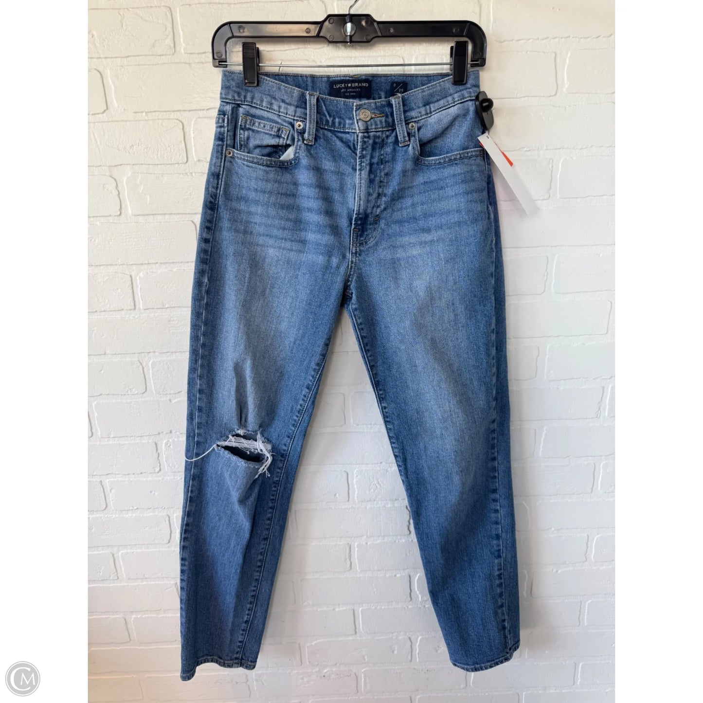 Jeans Straight By Lucky Brand In Blue Denim, Size: 0