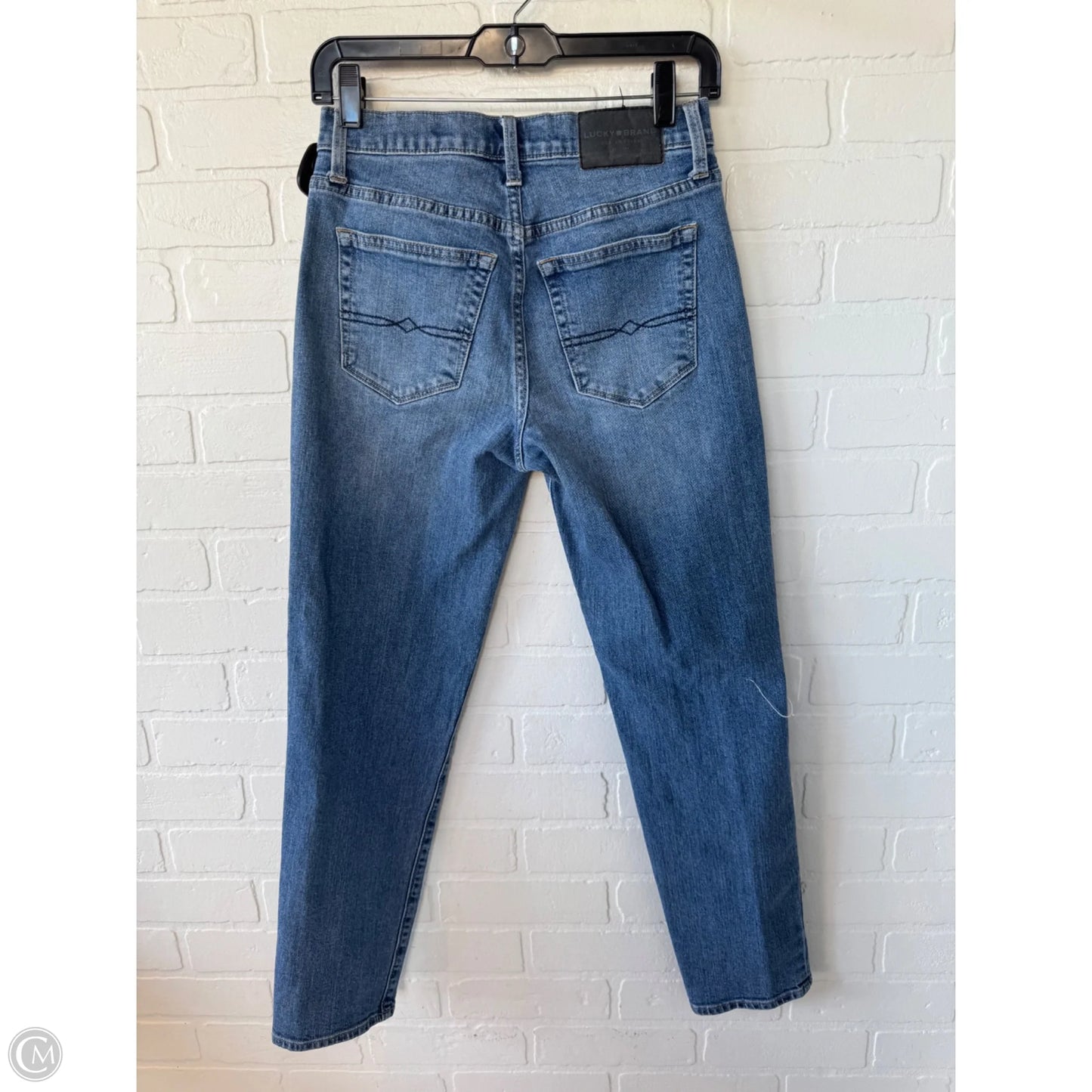 Jeans Straight By Lucky Brand In Blue Denim, Size: 0