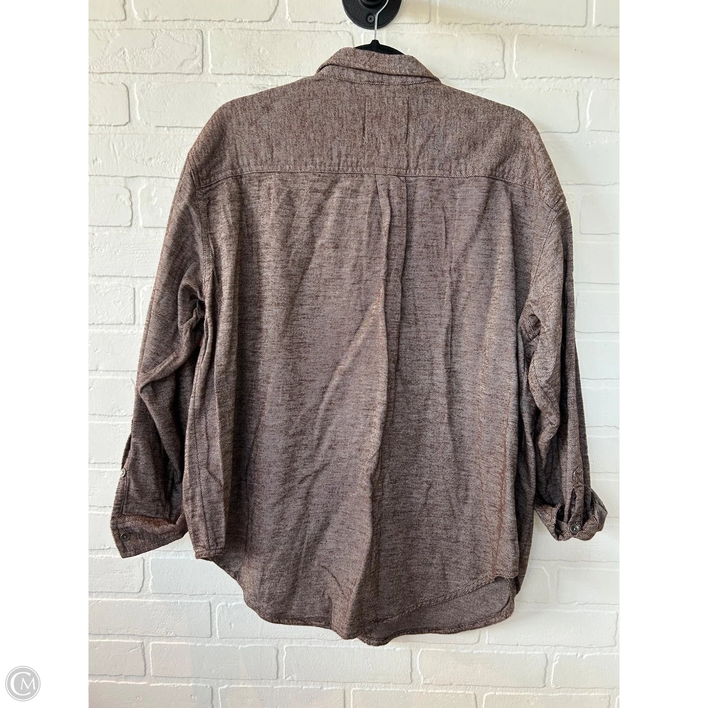 Top Long Sleeve By Aerie In Brown, Size: M