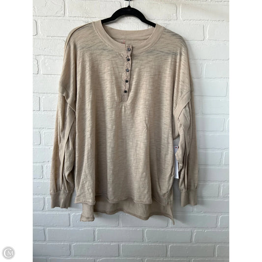 Top Long Sleeve By Free People In Tan, Size: S