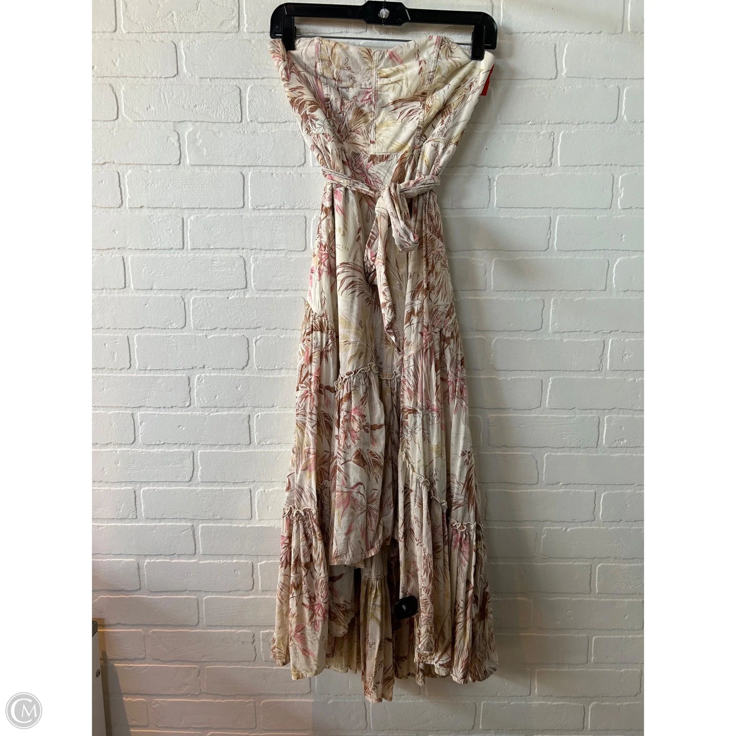 Dress Casual Midi By Anthropologie In Brown & Pink, Size: S