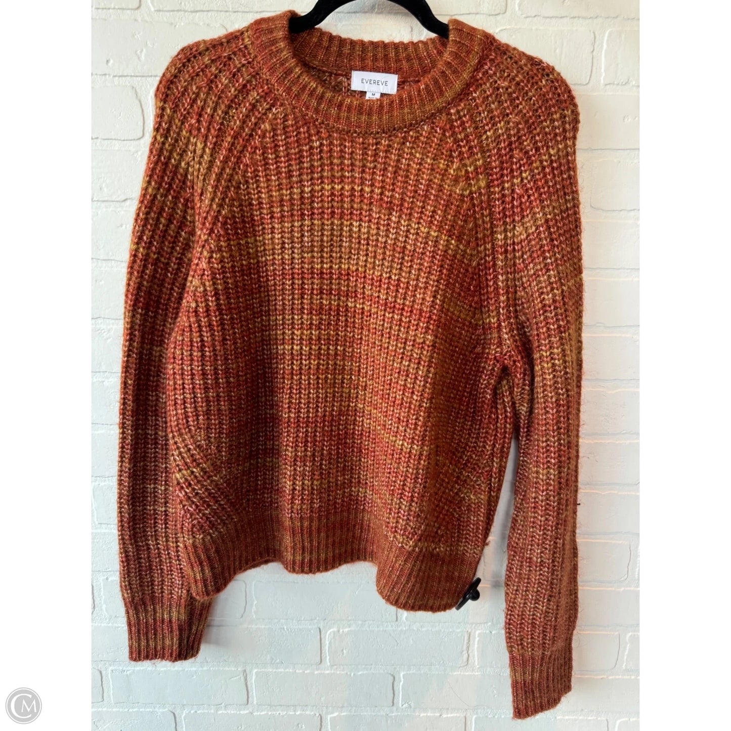 Sweater By Evereve In Brown & Orange, Size: M