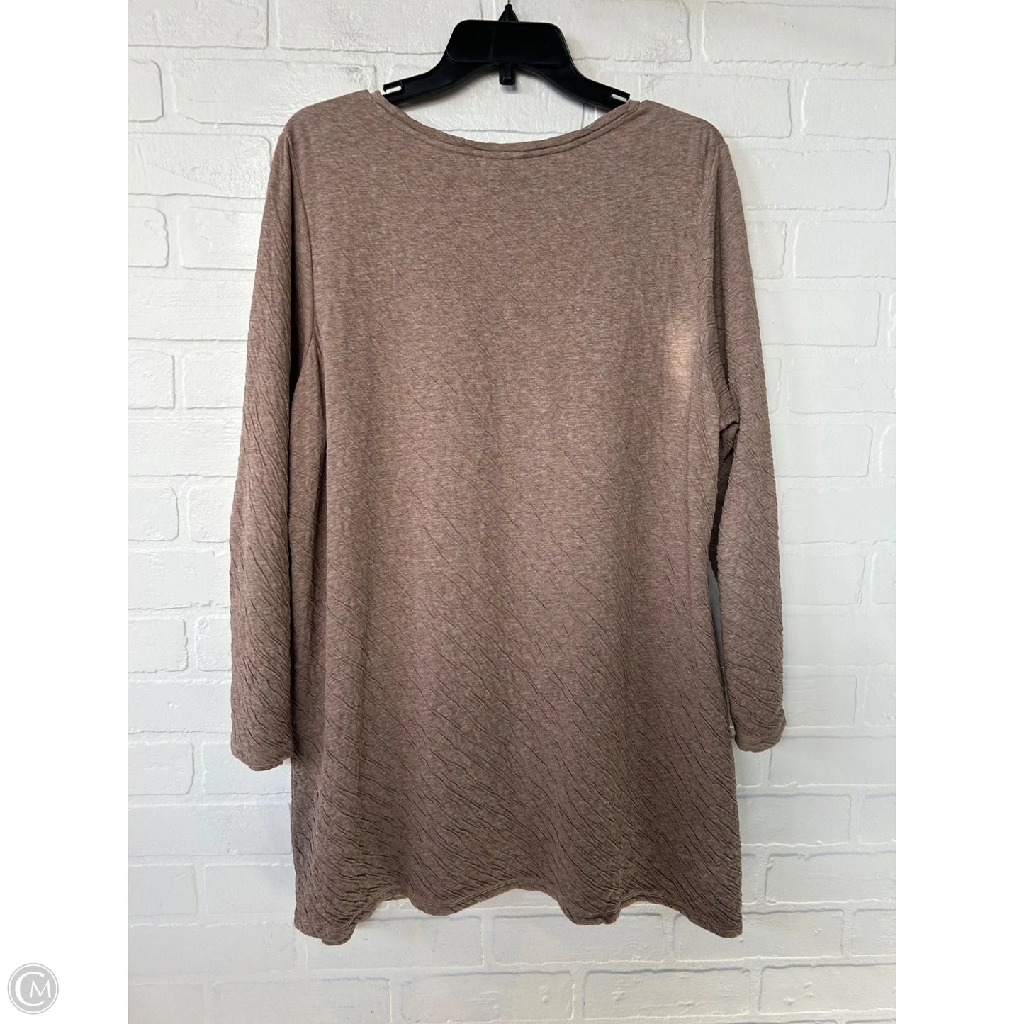 Tunic Long Sleeve By Pure Jill In Tan, Size: 1x